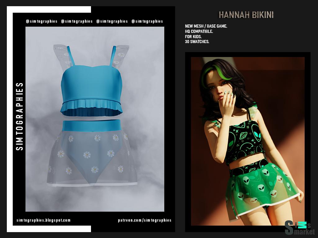 Бикини Ханны для Симс 4. Скачать мод