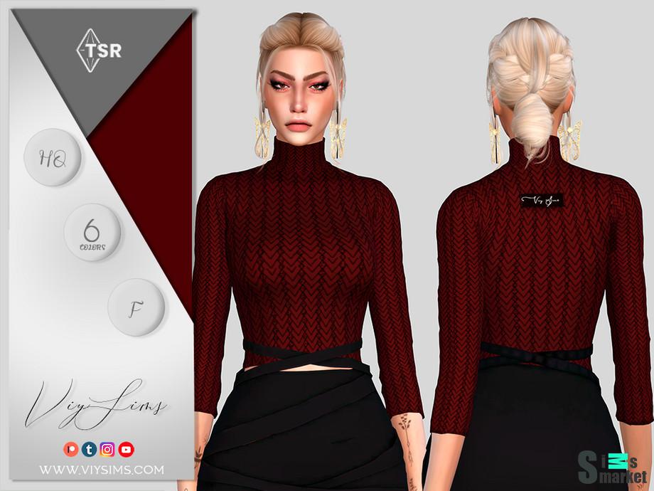 Блузка by Viy Sims для Симс 4. Скачать мод