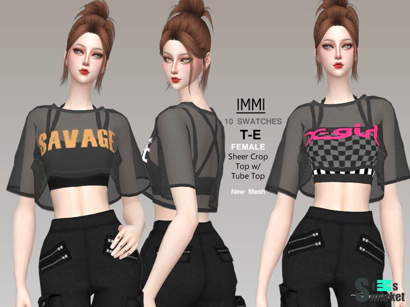 Блузка IMMI от helsoseira для Симс 4. Скачать мод