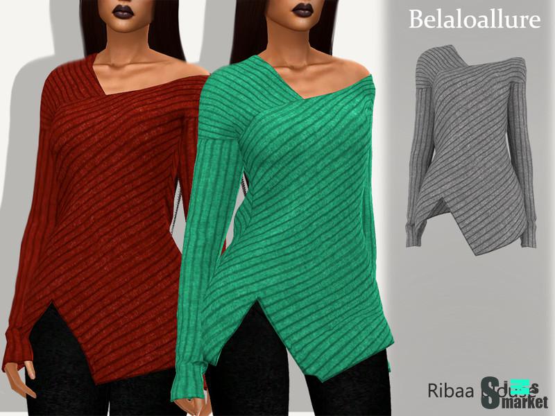 Блузка Ribaa от belloallure  для Симс 4. Скачать мод