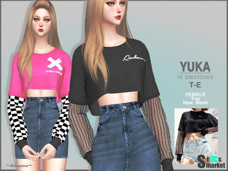 Блузка YUKA от helsoseira для Симс 4. Скачать мод