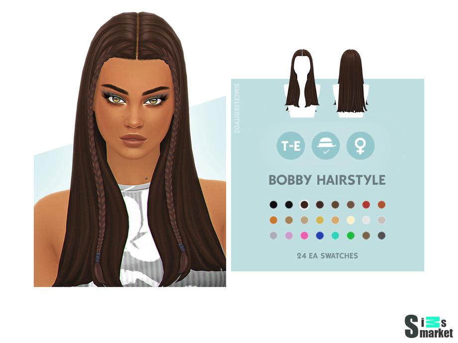 Bobby Hairstyle для Симс 4. Скачать мод