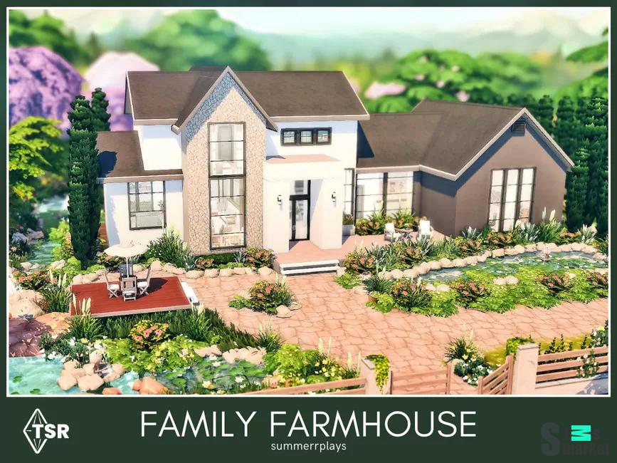 большая ферма для Sims4 в современном стиле- Family Farmhouse для Симс 4. Скачать мод
