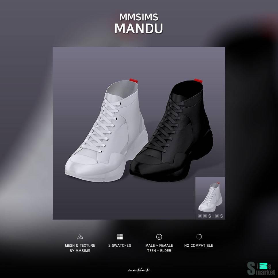 Ботинки "Mandu Sneakers" для Симс 4 для Симс 4. Скачать мод