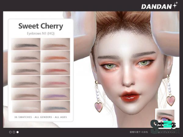 Брови sweet cherry by dandanya для Симс 4. Скачать мод