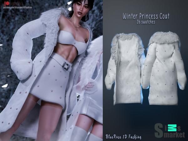 [BR]WinterPrincessCoat для Симс 4. Скачать мод