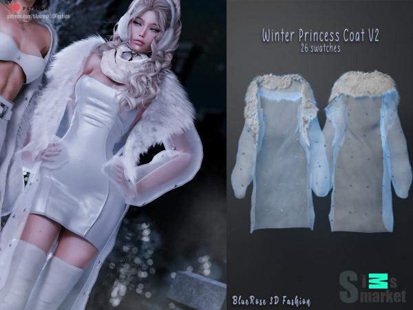 [BR]WinterPrincessCoatVr2 для Симс 4. Скачать мод