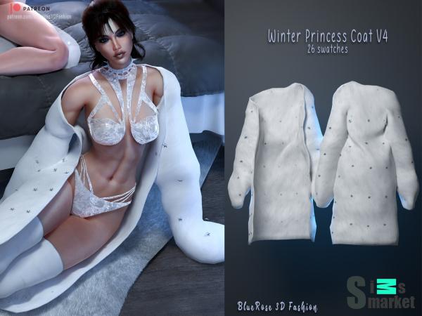 [BR]WinterPrincessCoatVr4 для Симс 4. Скачать мод