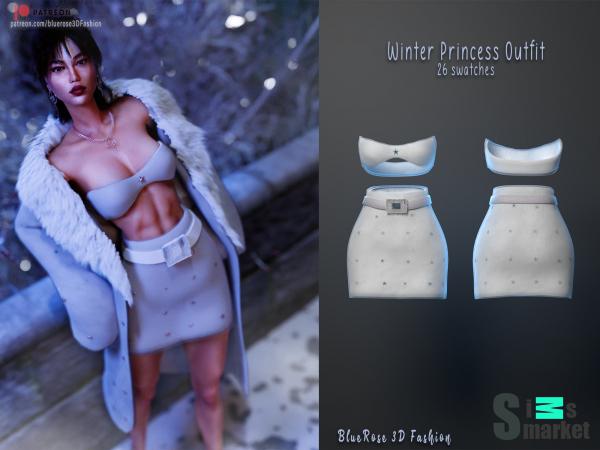 [BR]WinterPrincessOutfit для Симс 4. Скачать мод