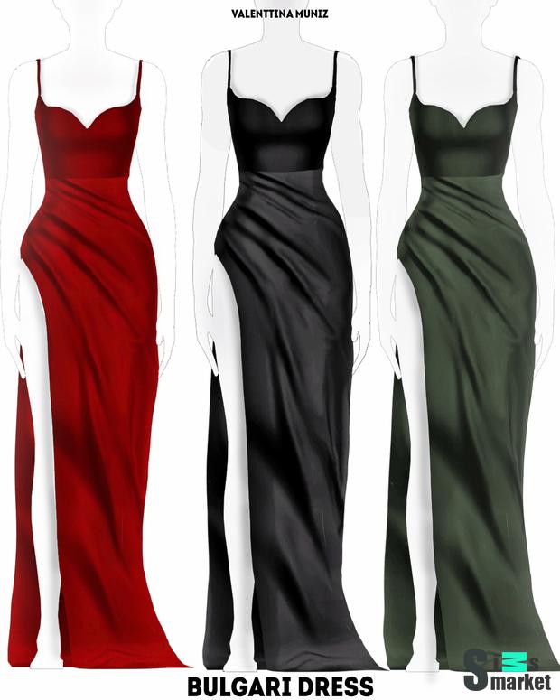 Bulgari Dress для Симс 4. Скачать мод