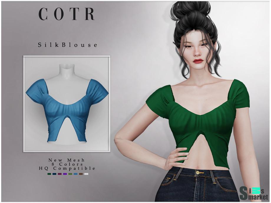 ChordoftheRings - Silk Blouse T-497 для Симс 4. Скачать мод