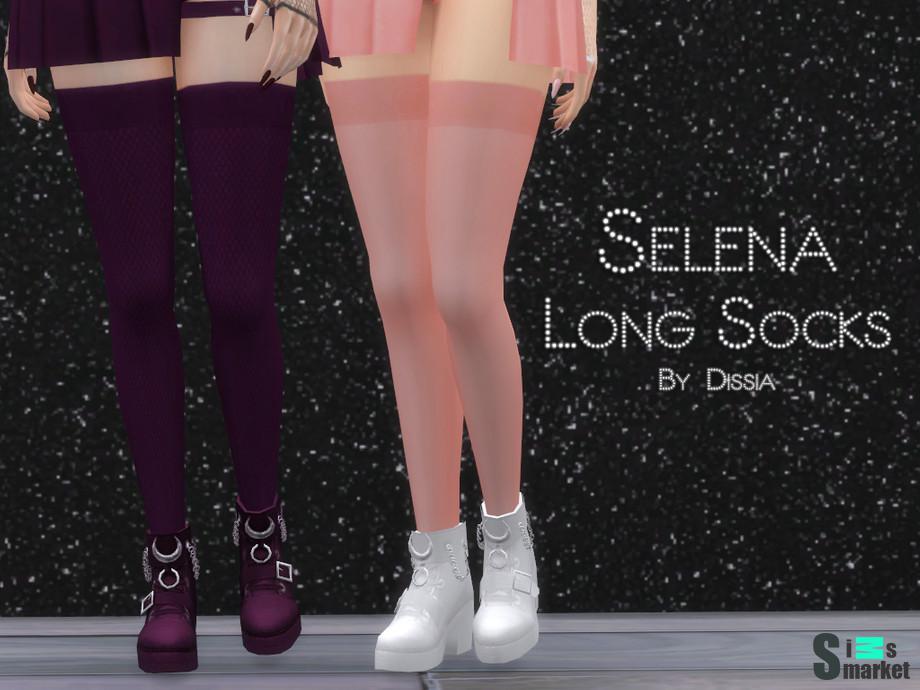 Чулки Selena by Dissia для Симс 4. Скачать мод