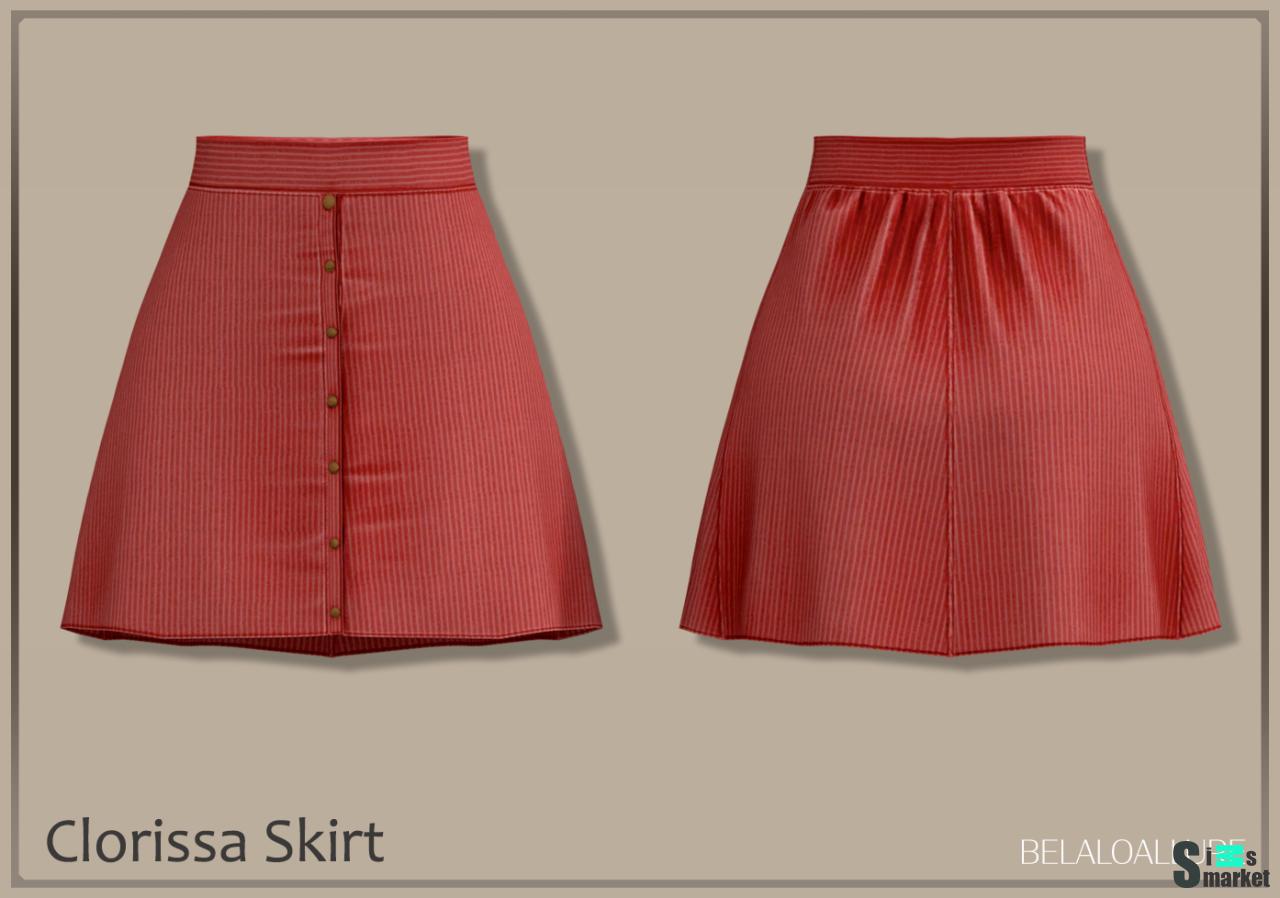 "Clorissa skirt" BELALOALLURE для Симс 4. Скачать мод