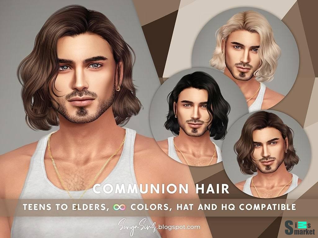 Communion Hair от SonyaSims  для Симс 4. Скачать мод