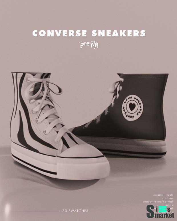 Converse Sneakers для Симс 4. Скачать мод