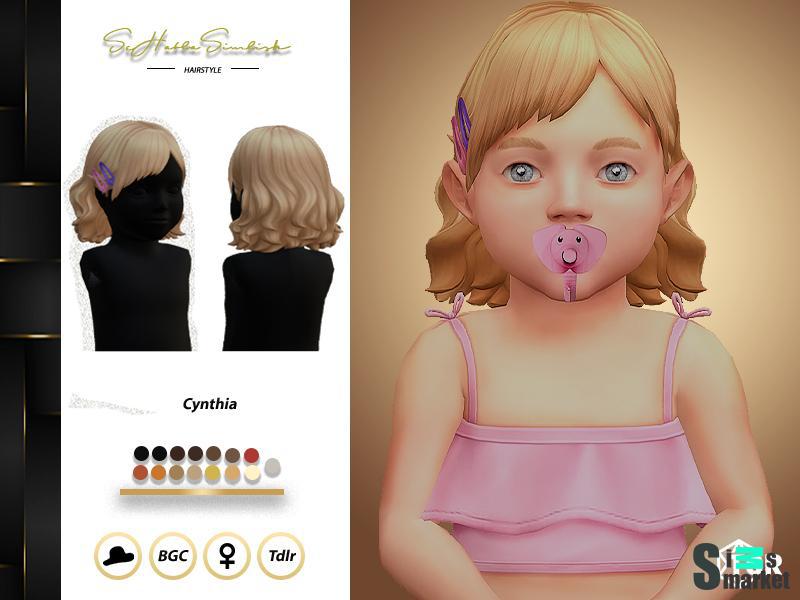 Cynthia Hairstyle (Toddler) для Симс 4. Скачать мод