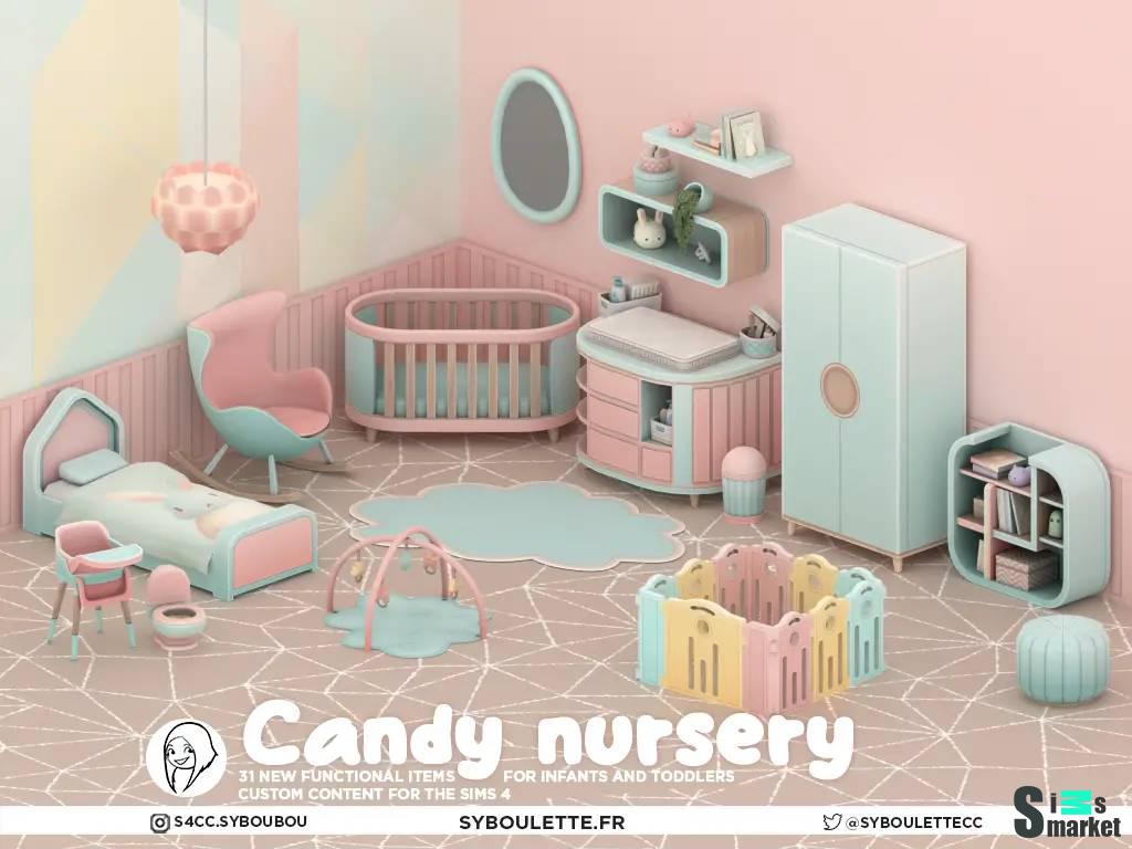 Детская "CANDY NURSERY" для Симс 4 для Симс 4. Скачать мод