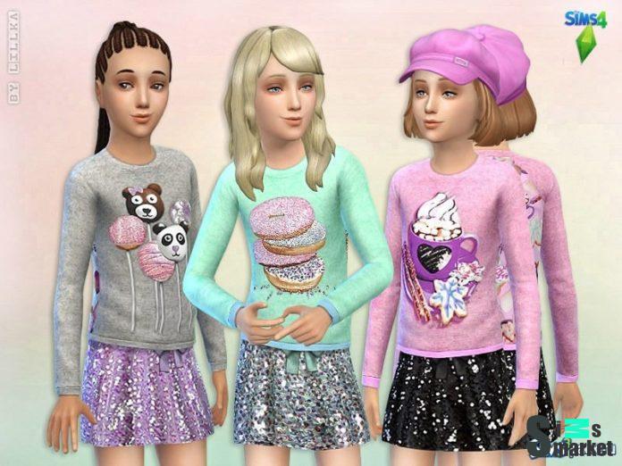 Детская одежда Candy Colors от lillka для Sims 4 для Симс 4. Скачать мод