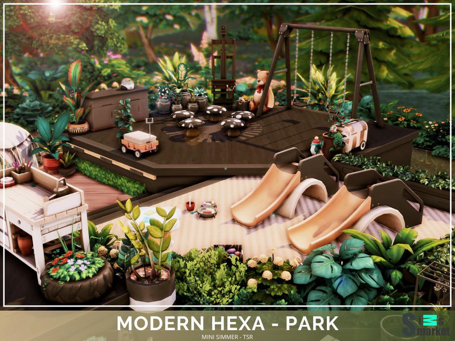 Детская площадка " Modern Hexa - Park (No CC)" - для Симс 4 для Симс 4. Скачать мод