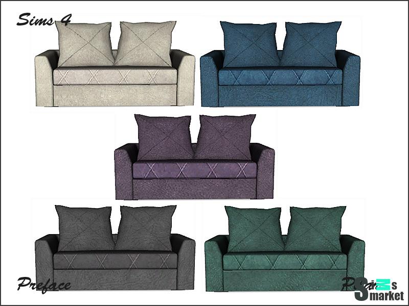 Диван LoveSeat by Pilar для Симс 4. Скачать мод