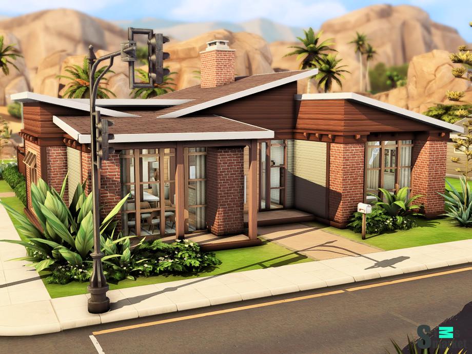 Дом "Mid-Century Family House"-для симс 4 для Симс 4. Скачать мод
