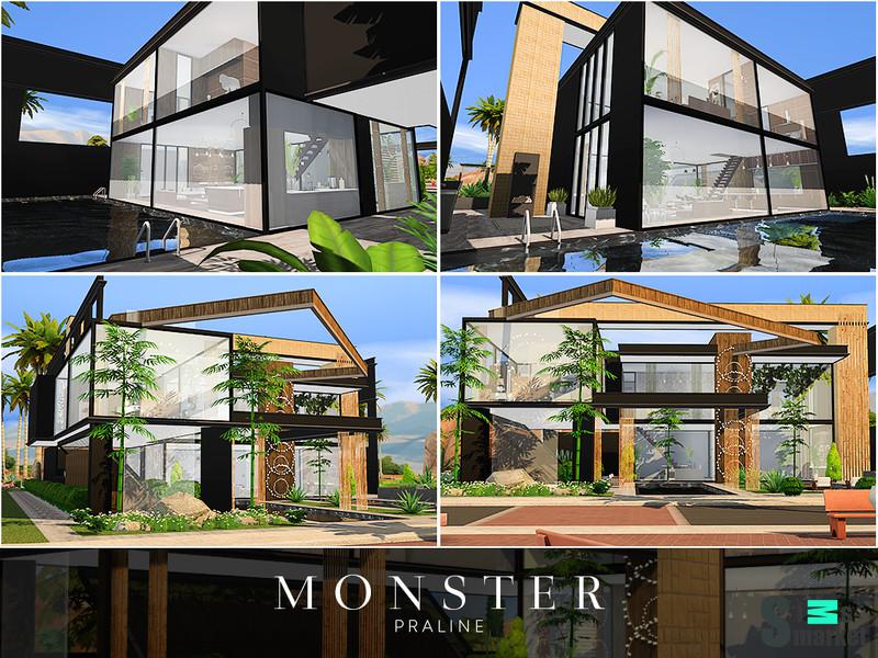 Дом MONSTER от pralinesims для Симс 4. Скачать мод