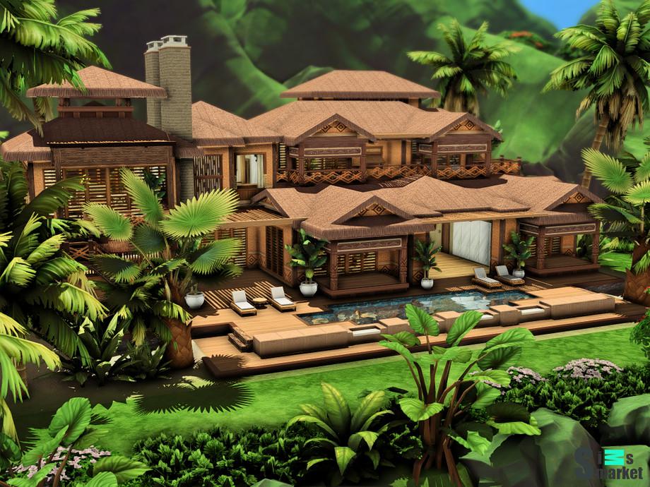 Дом на Сулани  "Beach Mansion-для Симс 4 для Симс 4. Скачать мод