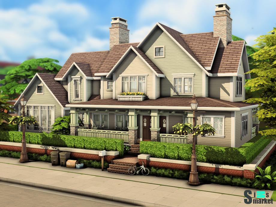 Дом "Suburban Family House"-для Симс 4 для Симс 4. Скачать мод