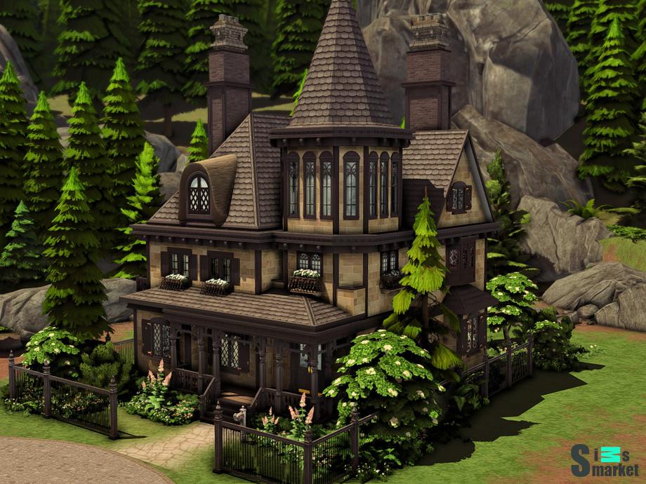 Домик ведьмы или мага  "Dark Academia Witch House" - для Симс 4 для Симс 4. Скачать мод
