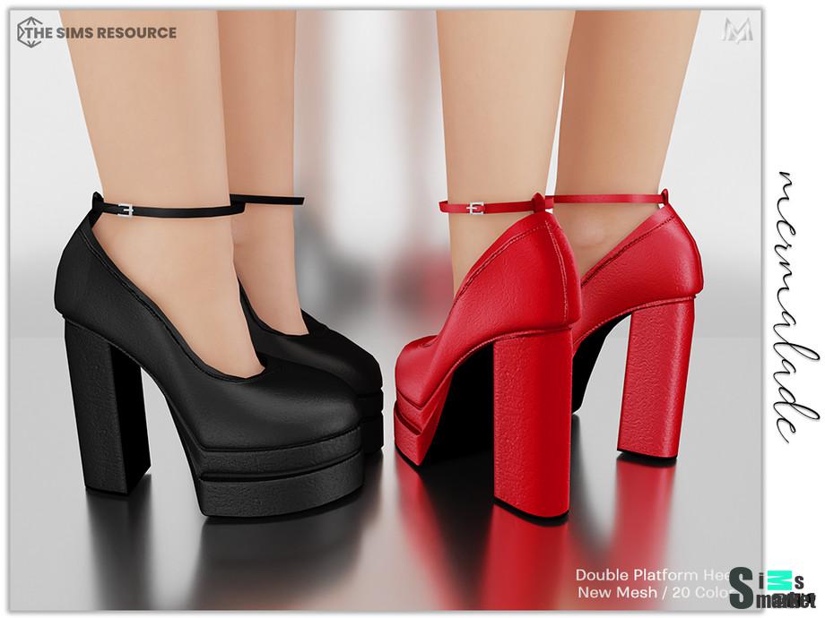 Double Platform Heel S115 для Симс 4. Скачать мод