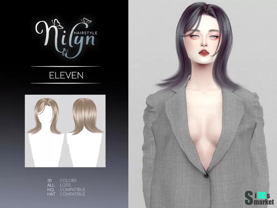 ELEVEN HAIR от Nilyn для Симс 4. Скачать мод