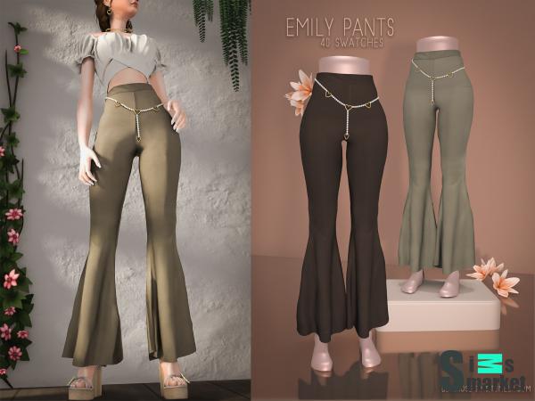 emily bell pants  для Симс 4. Скачать мод