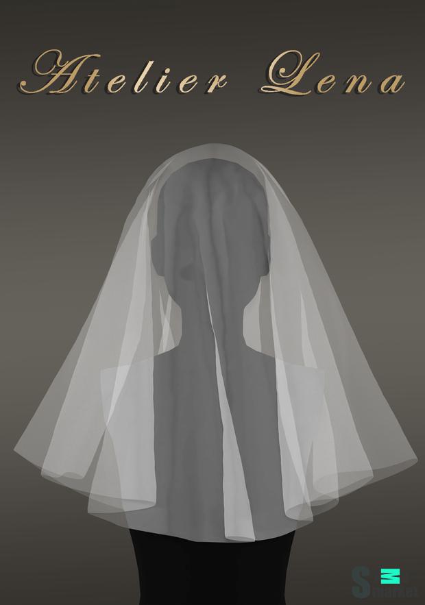 Фата "Short Face Veil" - для Симс 4 для Симс 4. Скачать мод