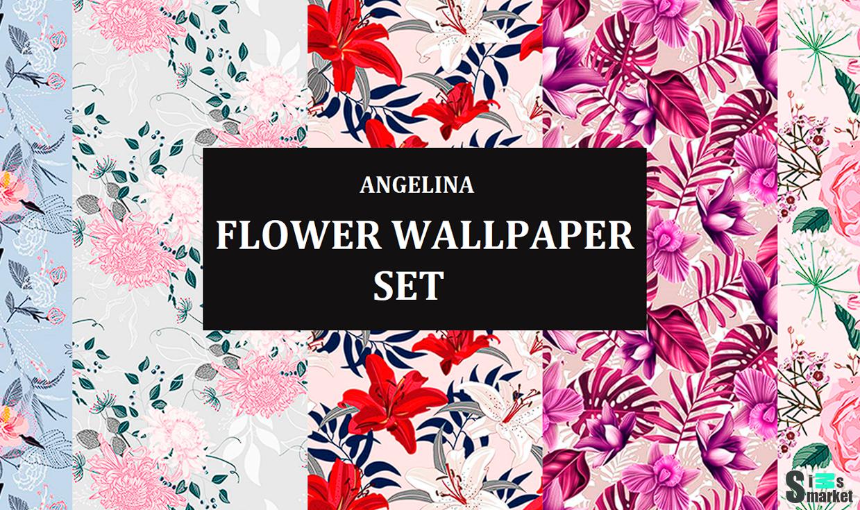 FLOWER WALLPAPER SET для Симс 4. Скачать мод