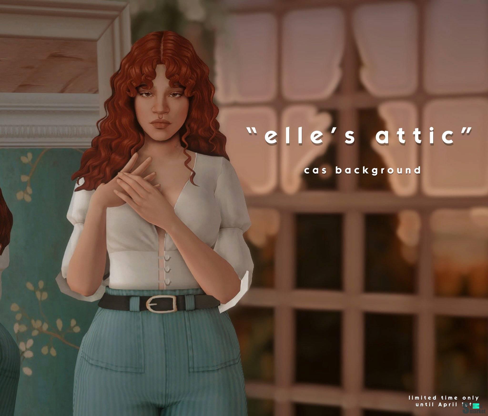 Фон для CAS "elle's attic" для Симс 4 для Симс 4. Скачать мод