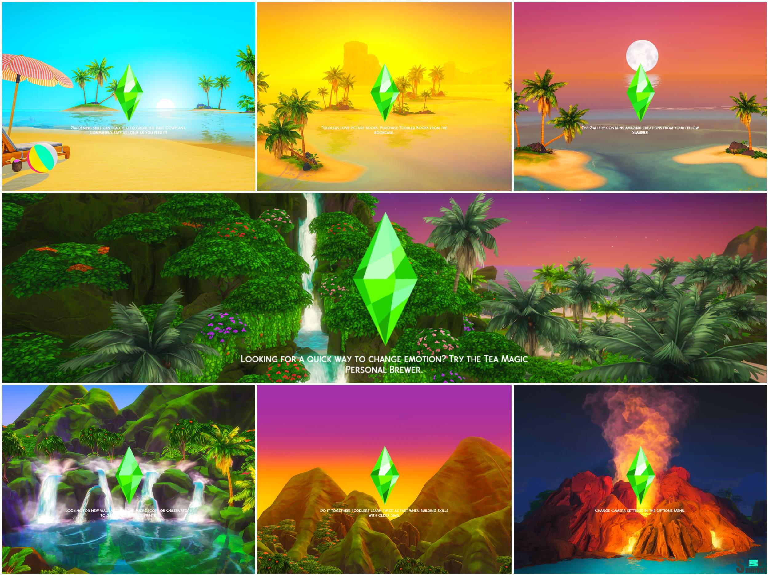 Фоны для экрана загрузки "SULANI LOADING SCREENS" для Симс 4 для Симс 4. Скачать мод