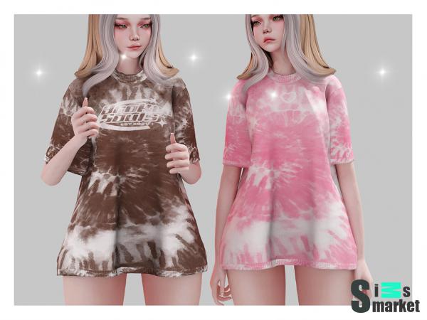 Футболка batik by babyetears для Симс 4. Скачать мод