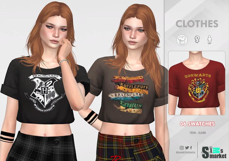 Футболка HarryPotter by remaron для Симс 4. Скачать мод