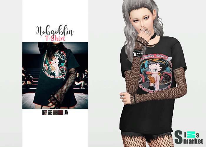 Футболка "Hobgoblin T-Shirt" для Симс 4 для Симс 4. Скачать мод