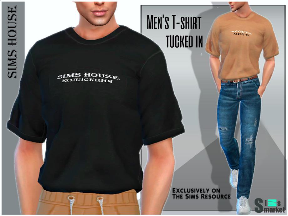 Футболка Men's by Sims House для Симс 4. Скачать мод
