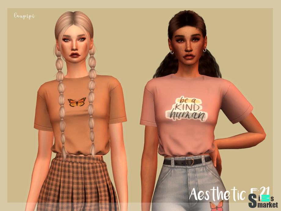 Футболка TP385 by laupipi для Симс 4. Скачать мод