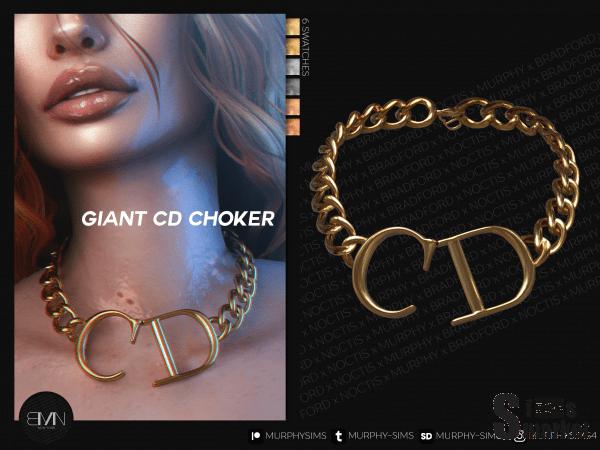 giant cd choker для Симс 4. Скачать мод