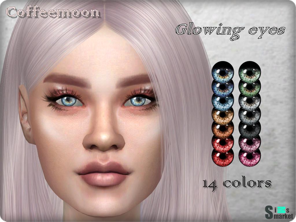 Glowimg eyes by Coffeemoon для Симс 4. Скачать мод