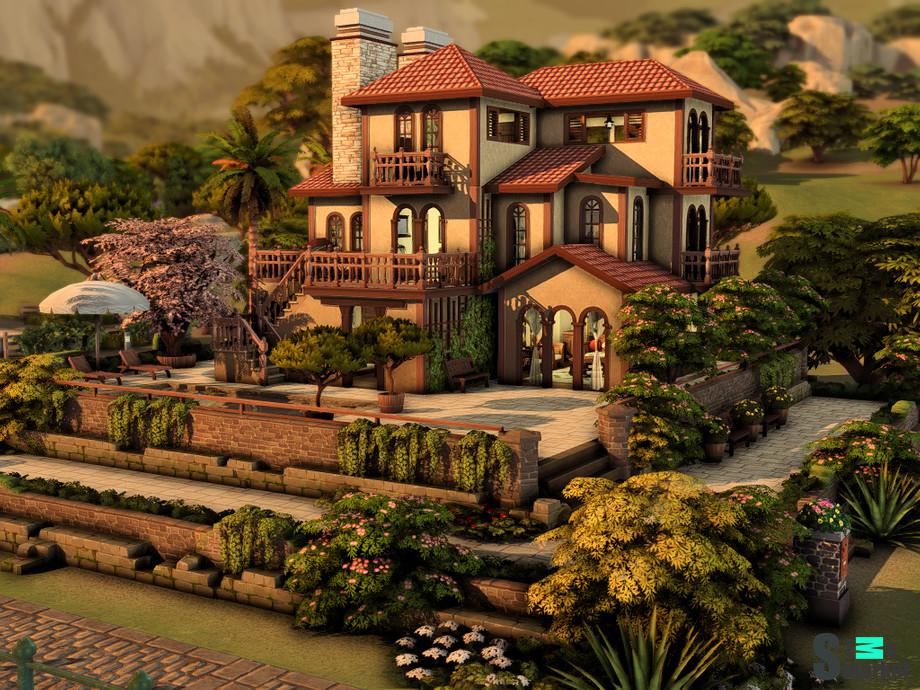 Гостиница "Mediterranean Family House"-для Симс 4 для Симс 4. Скачать мод