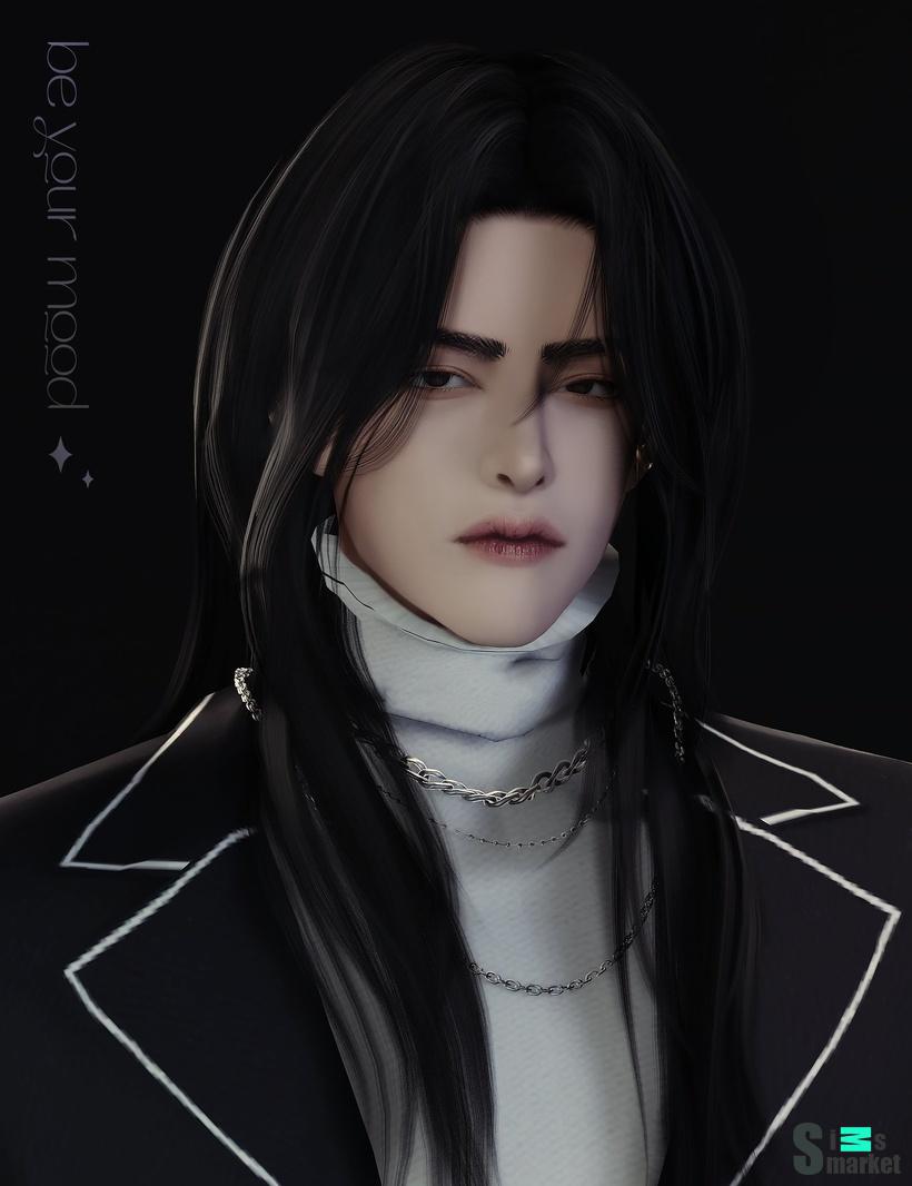 HAIR -35- JEAN VALJEAN для Симс 4. Скачать мод