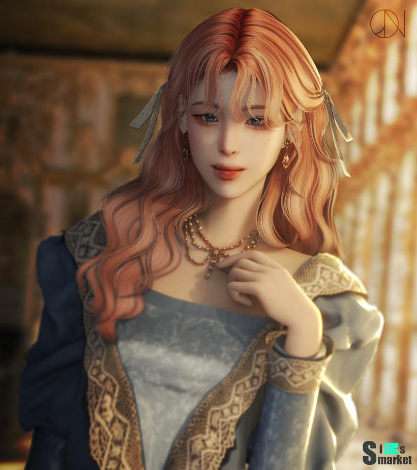 HAIR N10 LOVELLE BY JINO для Симс 4. Скачать мод