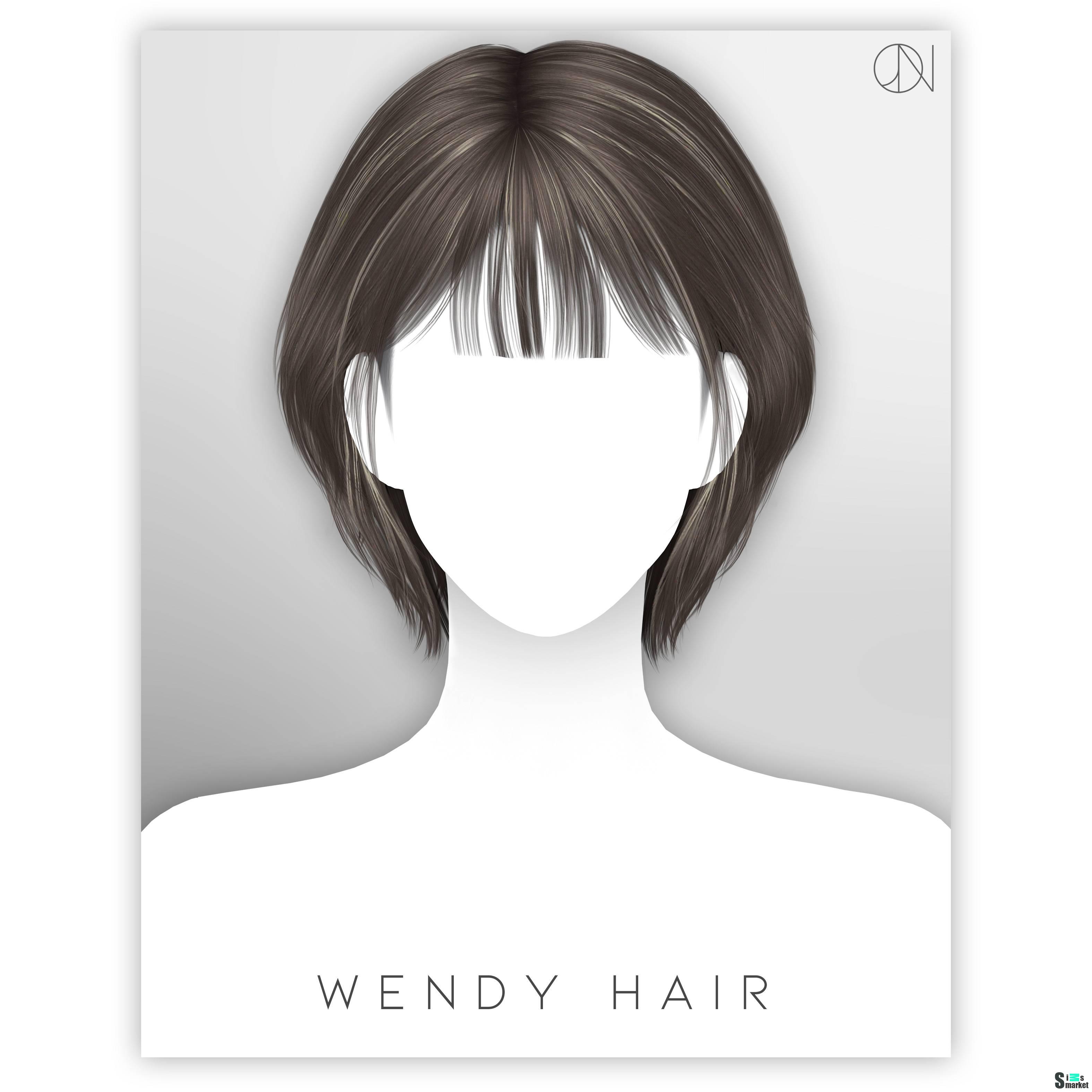 HAIR N32 WENDY  для Симс 4. Скачать мод