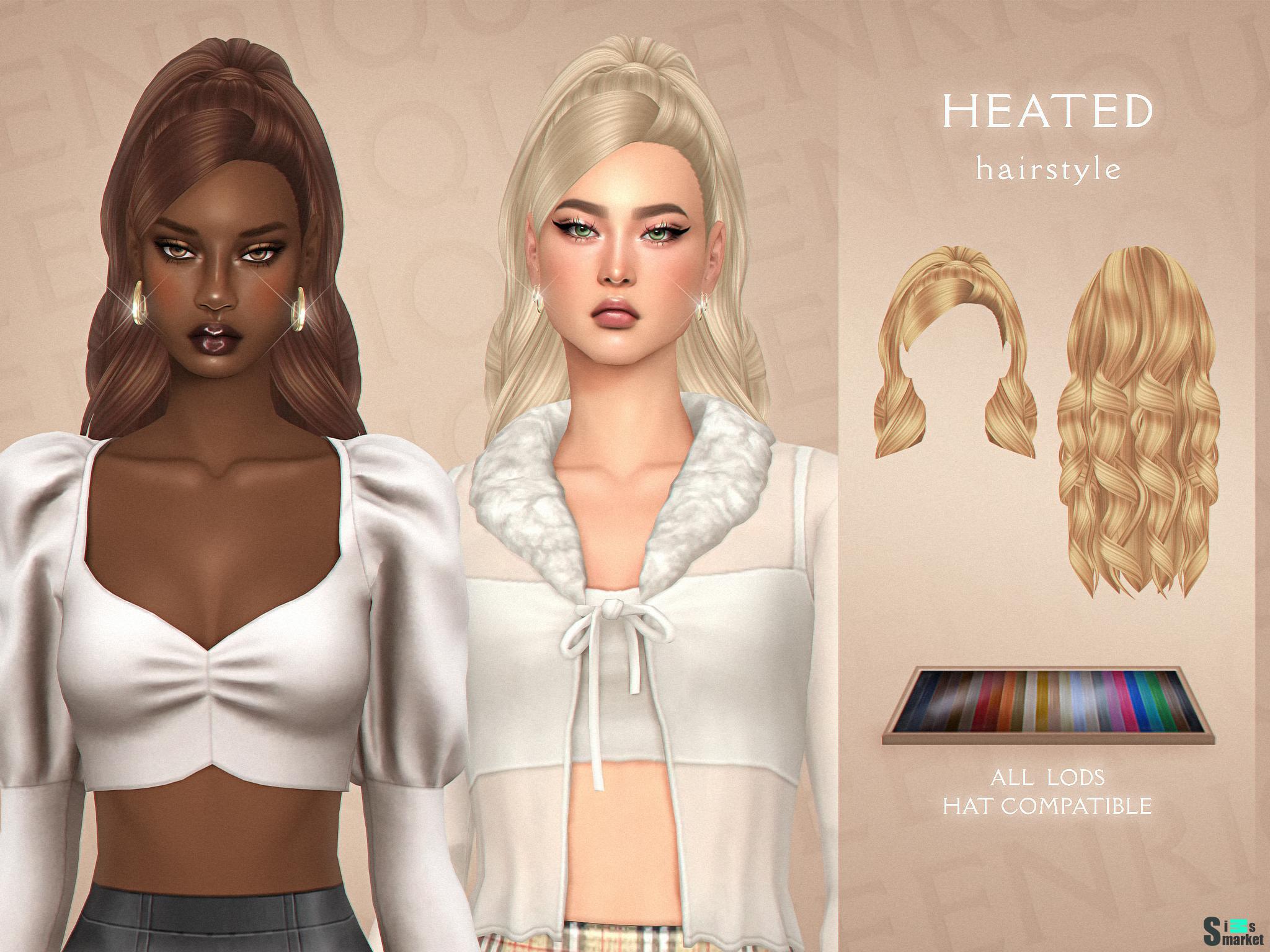 Heated Hairstyle для Симс 4. Скачать мод