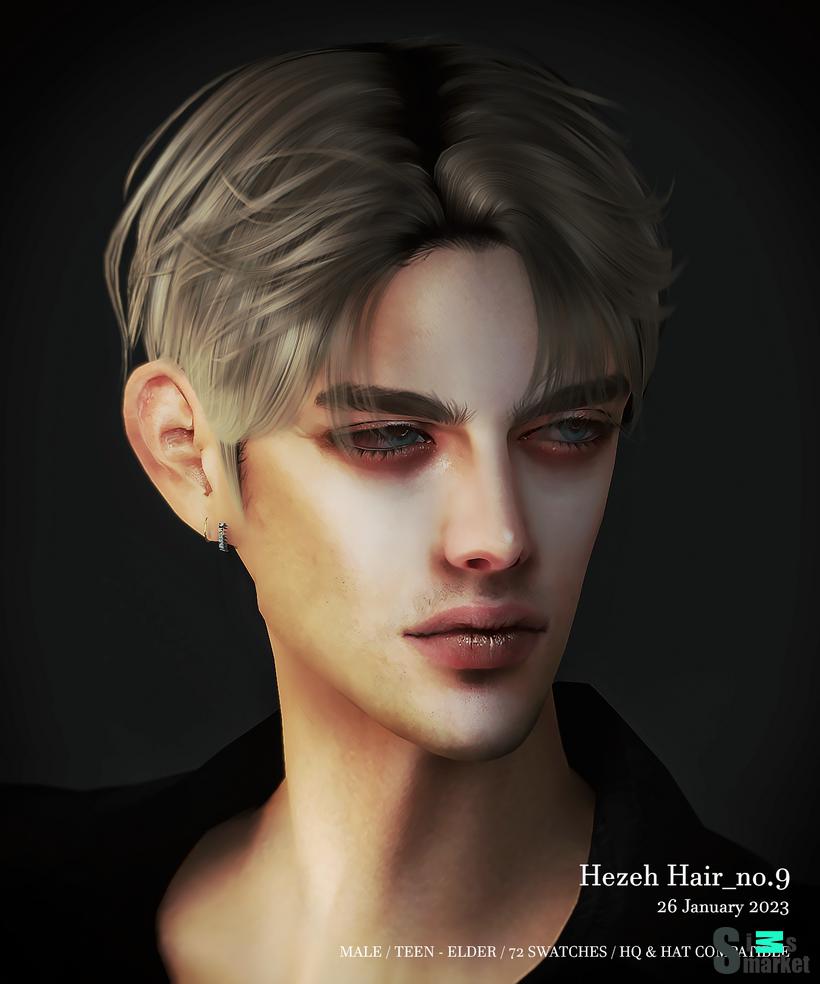[Hezeh]Hair_No.9 для Симс 4. Скачать мод