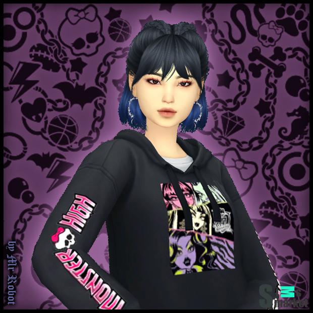Худи Monster High + Winx для Симс 4. Скачать мод